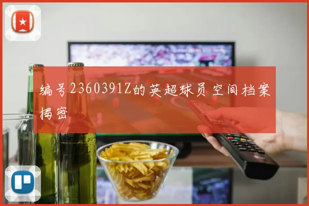 编号2360391Z的英超球员空间档案揭密